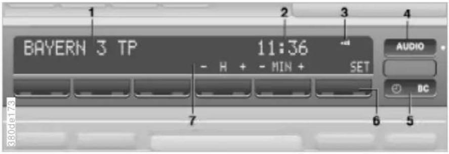 BMW 735i (1999) - Digitaluhr, Funkuhr\* - 1