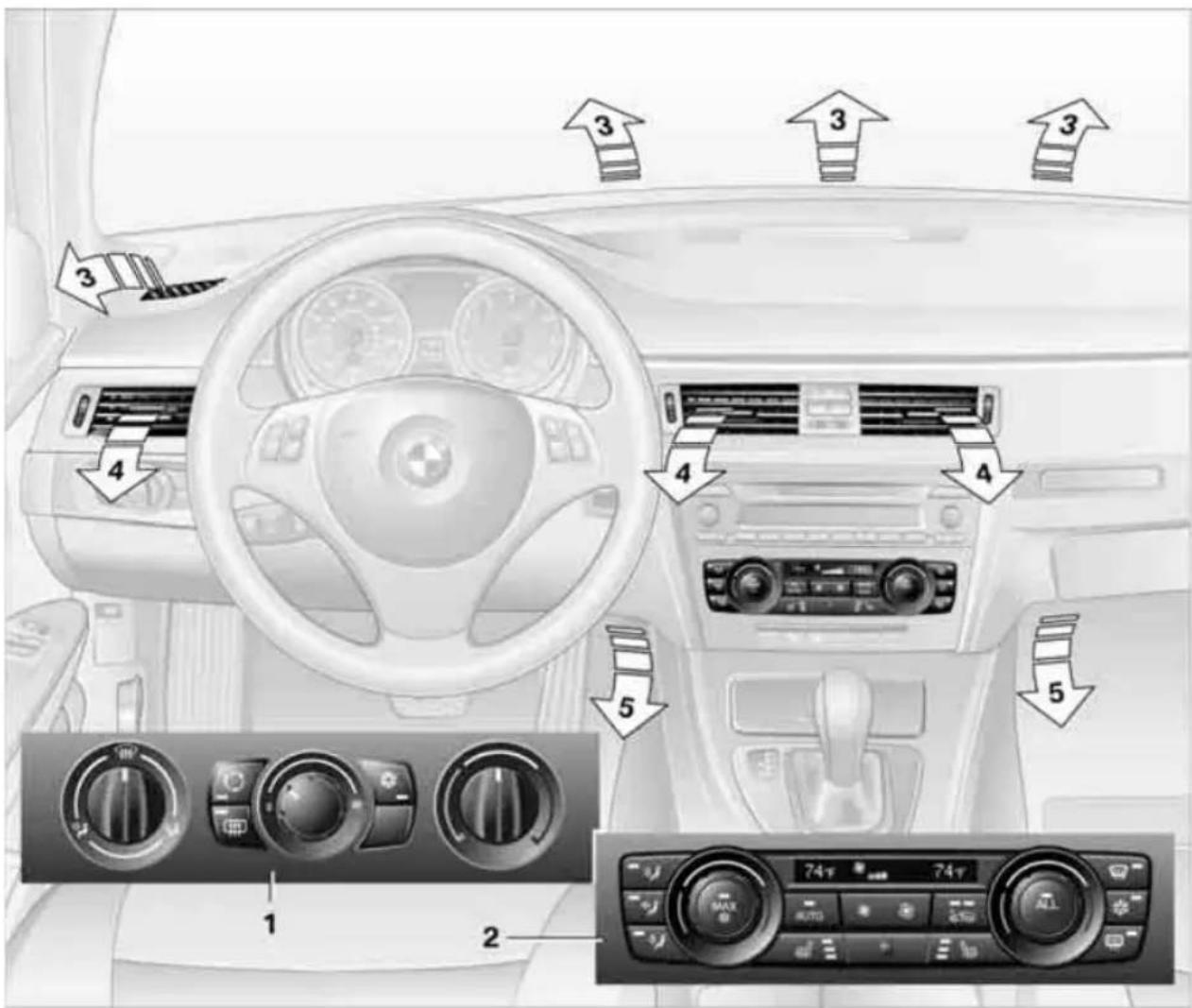 BMW 328i xDrive (2010) - Climate - 1