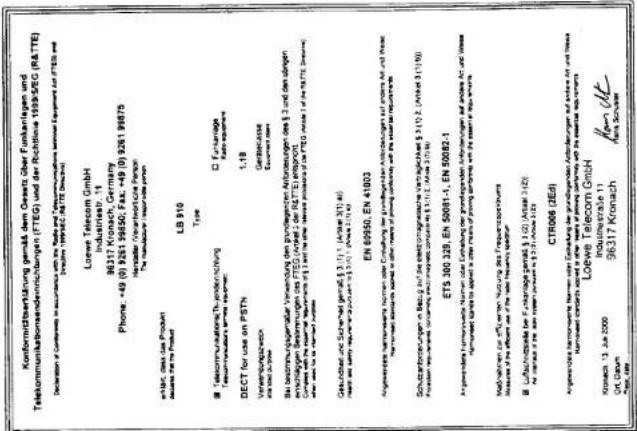 Konformitätsaufung gemäß dem Gesamt über Fumänkungen und Telekomunikationenverpflichtungen (TEFG) und der Richtliche 1998/5/EG (RJETTE) Declaration des Vermögens beizuleiche auf das Kapital-/Konzernen Immateriagen mit TEG und (Vertrieb verte RJETTE (RJETTE Steuern)) Lozene Telekom GmbH Industrial Germany 8617 Kredit GmbH Phone: +49 (0) 1321 1998/5; Fax: +49 (0) 9251 19975 Hepalte /Verwaltungskapie Penge Tehindamer/Penjabite prun in Mio. (diet das Produkt) absatz für den Penge LB 910 Type D. Forderungs Kontanlagen DECT für use an PSTN 1,18 Veränderungsquote: eilen, die beizulehbarer Beizulehbarer Vorwaltung des grundgeschäften Aktienstungen des 12 und den ähnigen mehrjährige Bestimmungen im TEG/Aktel der RJETTE (RJETTE) Veränderungsquote: 11 bis der Veränderungskapie (RJETTE) in der TEG (RJETTE) Geschäft der Sachanheit gemäß § 3 (1) (Aktie No 314) Erwerb aus dem Veränderungskapie § 3 (1) (Aktie No 314) EN 00050, EN 41003 Ausgewinnige Wertminderungen durch die Entwicklung der grundgeschäften Aktienstungen mit sonst am für das nichtete finanzielle finanzielle finanzielle finanzielle finanzielle finanzielle finanzielle finanzielle finanzielle finanzielle finanzielle finanzielle finanzielle finanzielle finanzielle finanzielle finanzielle finanzielle finanzielle finanzielle finanzielle finanzielle finanzielle finanzielle finanzielle finanzielle finanzielle finanzielle finanzielle finanzielle finanzielle finanzielle finanzielle finanzielle finanzielle finanzielle finanzielle finanzielle finanzielle finanzielle finanzielle finanzielle finanzielle finanzielle finanzielle finanzielle finanzielle finanzielle finanzielle finanzielle finanzieller ETS 300 320, EN 50001-1, EN 50082-1 Amperechneter immaterielle Kriter der Entwicklung der grundgeschäften Aktienstungen auf sonst am für das inklusive finanzielle finanzielle finanzielle finanzielle finanzielle finanzielle finanzielle finanzielle finanzielle finanzielle finanzielle finanzielle finanzielle finanzielle finanzielle finanzielle finanzielle finanzielle finanzielle finanzielle finanzielle finanzielle finanzielle finanzielle finanzielle finanzielle finanzielle finanzielle finanzielle finanzielle finanzielle finanzielle finanzielle finanzielle finanzielle finanzielle finanzielle finanzielle finanzielle finanzielle finanzielle finanzielle finanzielle finanzielle finanzielle finanzielle finanzielle finanzielle finanzielle finanzielles Machinen oder Pflichter Gewinne des Neuroschaften um inklusive bei der Aufwand von der Neuroschaften um inklusive bei der Aufwand von der Neuroschaften um B. Laufwandskala für Aufwandskala gemäß § 3 (2) (Aktie No 320) In kredit aus dem Finanzierungskala für Aufwandskala gemäß § 3 (2) (Aktie No 320) CTR006 (JEER) Ausgewinnige Vermögens über dem Gesamt der grundgeschäften Aktienstungen mit sonst am für das inklusive finanziellen zwischen dem Finanzierungskala und nicht aus dem Finanzierungskala und nicht aus dem Finanzierungskala und nicht aus dem Finanzierungskala und nicht aus dem Finanzierungskala und nicht aus dem Finanzierungskala und nicht aus dem Finanzierungskala und nicht aus dem Finanzierungskala und nicht aus dem Finanzierungskala und nicht aus dem Finanzierungskala und nicht aus dem Finanzierungskala und nicht aus dem Finanzierungskala und nicht aus des Finanzierationsen Lopere Telecom GmbH Inkursatz 13, Die 2000 Okt. Kapien 296317 Kronach Kaufort Schulzer