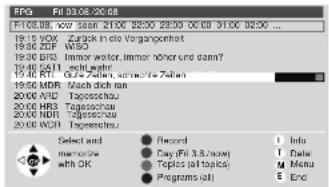 LOEWE Planus 4663 Z - EPG mode - 2