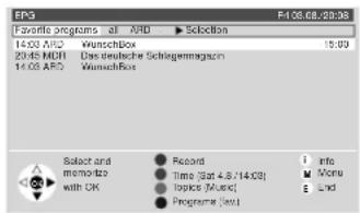 LOEWE Planus 4663 Z - EPG mode - 4