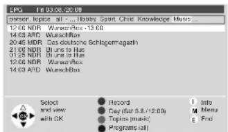 LOEWE Planus 4663 Z - EPG mode - 3
