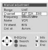 LOEWE Planus 4663 Z - Search for and store the VCR station (if there is no Euro AV cable) - 2