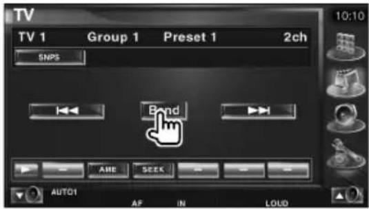 TV TV 1 Group 1 Preset 1 2ch SNPS Send AIRE SEEK AUTO1 AP IN LOUD
