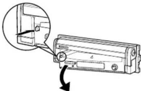 KENWOOD KVT-829DVD - Abnehmen der Schutzblende - 1