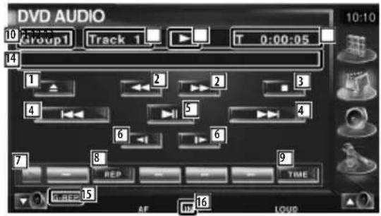 DVD AUDIO 10 Group 1 Track 1 T 0:00:05 14 1 2 3 4 5 4 6 6 7 8 9 REP TIME 15 AF 16 LOUD