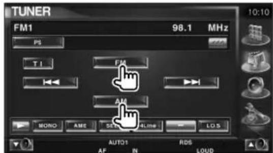 TUNER FM1 98.1 MHz PS TI FM AM MONO AMC SEE 4-line LO5 AUTO1 RDS AF IN LOUD