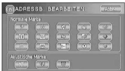 ADRESSB BEARBEITEN Abbr... Normale Marke Akustische Marke