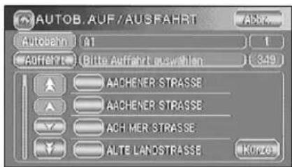 AUTOB.AUF/AUSFAHRT Autobahn [A1] AuRahrt: [Bite Aufahrer auswahlen] (349) AACHENER STRASSE AACHENER STRASSE ACH MER STRASSE ALTE LANOSTRASSE Korze