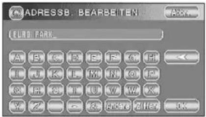 ADRESSB. BEARBEITEN [EURO PARK_