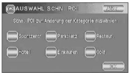 AUSWAHL SCHN POL Schn. POL zur Änderung der Kategorie auswählen Sportzentr Parkplatz Restaur. Hotel Einkarren Golf OK
