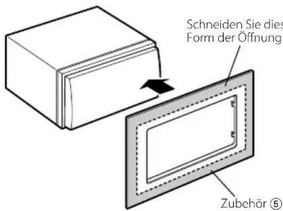 Schneiden Sie dies Form der Öffnung Zubehör ⑤