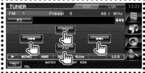 TUNER FM 1 Preset 6 98.1 MHz PS FM AM MONG AME SE QLine LO.S AUTO1 ST RDS TEL