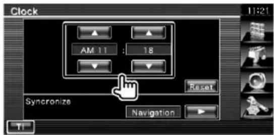 Clock AM 11 : 18 Syncronize Navigation Reset TI