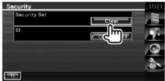 Security Security Set Clear SI OFF TI