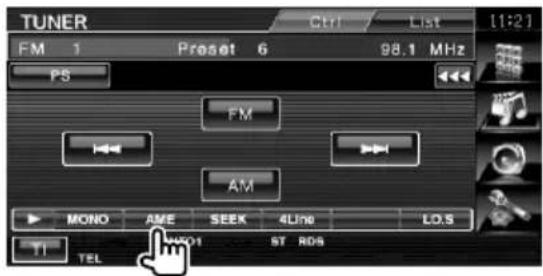 TUNER FM 1 Preset 6 98.1 MHz PS FM AM MONO AME SEEK 4Line LO.S TI TEL MONO ST RDS