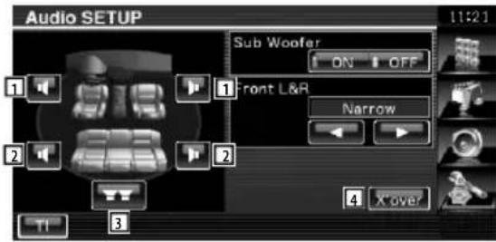 KENWOOD DDX54 - Wählt den Lautsprecher zum Einstellen von Übergangsfrequenzen aus - 1