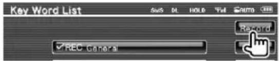 KENWOOD DDX54 - Aufrufen des Sprachspeicher-Bildschirms - 1