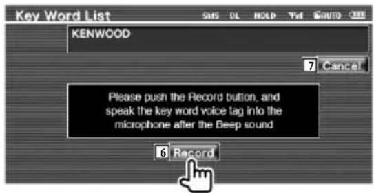 KENWOOD DDX54 - Sprechen Sie, um die Stimme zu speichern (1. Versuch) - 1