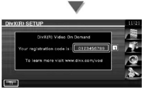KENWOOD DDX54 - Anzeigen des Bildschirms mit dem DivX-Setup - 1