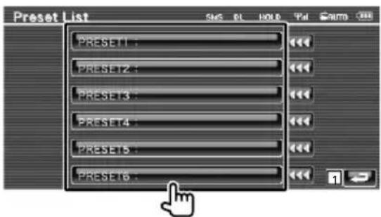 Preset List PRESET1 : PRESET2 : PRESET3 : PRESET4 : PRESET5 : PRESET6 :