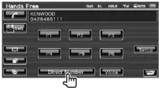 Hands Free KENWOOD 0426465111 SMS P1 P2 P3 CD P4 P5 P6 Setup Direct Number Voice