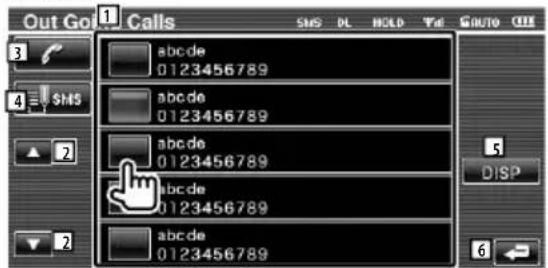 Out Go Calls SMS DL HOLD Ttl GOUTO CEE 3 abcde 0123456789 4 SMS abcde 0123456789 abcde 0123456789 abcde 0123456789 abcde 0123456789 abcde 0123456789 DISP 2 2