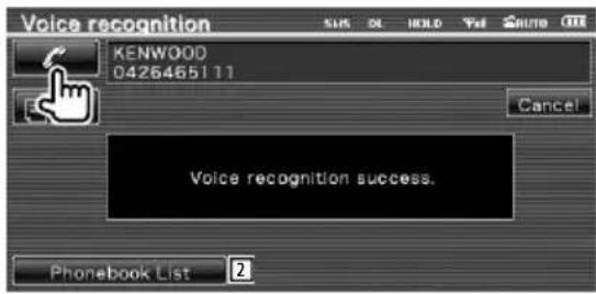 KENWOOD DDX54 - Sprechen Sie mit der Stimme, die im Telefonbuch gespeichert ist - 2