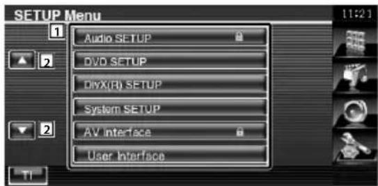KENWOOD DDX54 - Wählen Sie ein Element zum Einrichten aus - 1