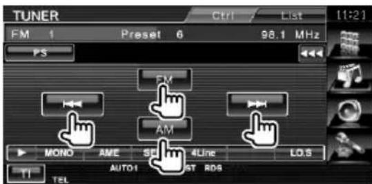 TUNER FM 1 Preset 6 98.1 MHz PS FM AM MONO AME SET 4Line LO.S AUTO1 ST RDS TI TEL
