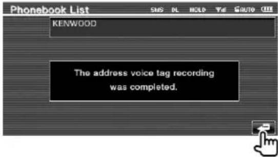 KENWOOD DDX54 - Beenden der Sprachspeicherung - 1