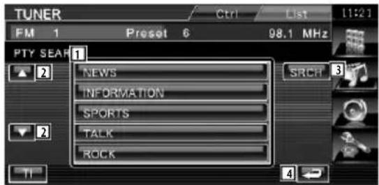 TUNER FM 1 Preset 6 98.1 MHz PTY SEAF NEWS INFORMATION SPORTS TALK ROCK SRCH 3
