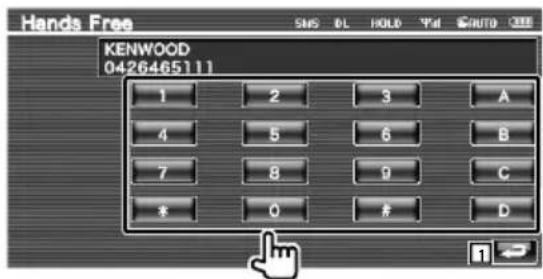 Hands Free KENWOOD 0426465111 1 2 3 A 4 5 6 B 7 8 9 C * 0 # D n