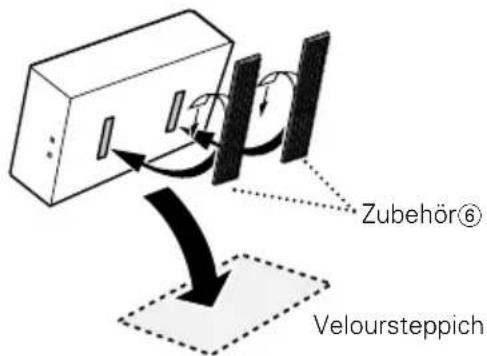 KENWOOD KTC-9090DAB - - Installation mit Hilfe des Velcro-Klebebandes - 1
