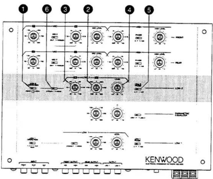 KENWOOD KEC-600 - ■ Mittenfrequenzen-Einstellungen - 5