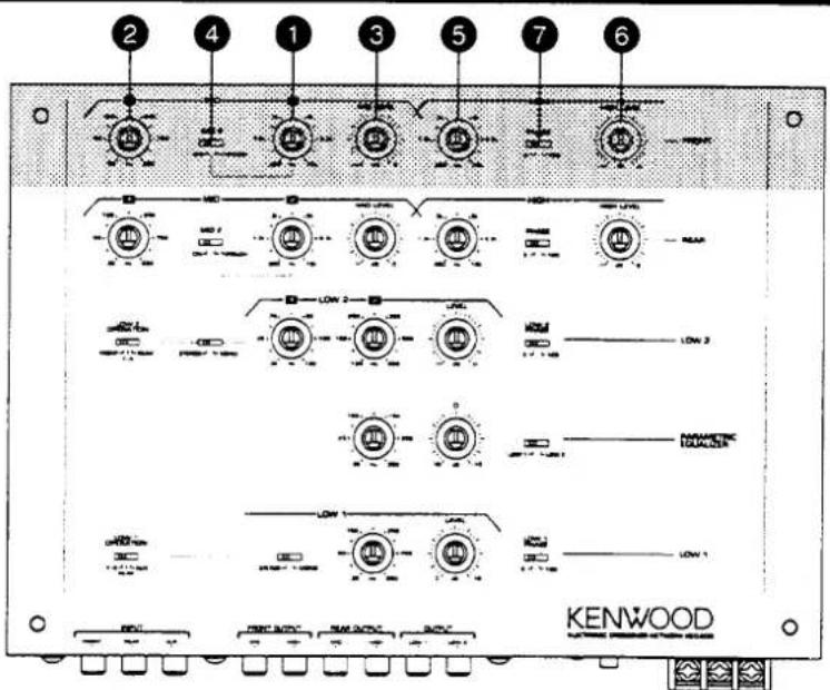 KENWOOD KEC-600 - FRONT-AUSGANGSEINSTELLUNGEN - 1