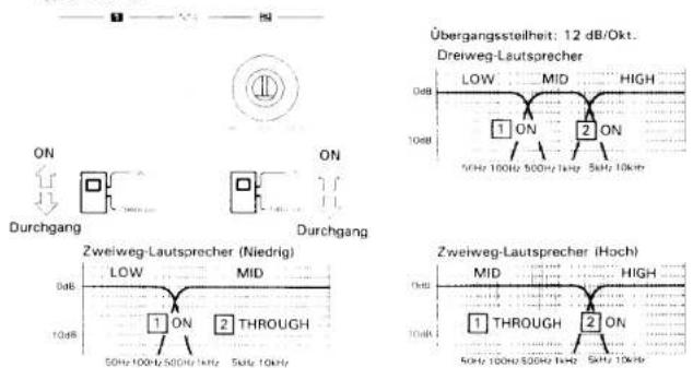 KENWOOD KEC-301 - SCHALTER-EINSTELLUNGEN ENTSPRECHEND DEM LAUTSPRECHER-SYSTEM - 1