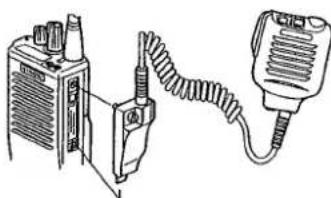 KENWOOD TK-390 - INSTALLING THE SPEAKER/MICROPHONE (OPTIONAL) - 1