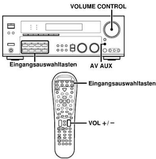 KENWOOD KRF-X9080D - Wiedergeben des Tons von einer Komponente - 1