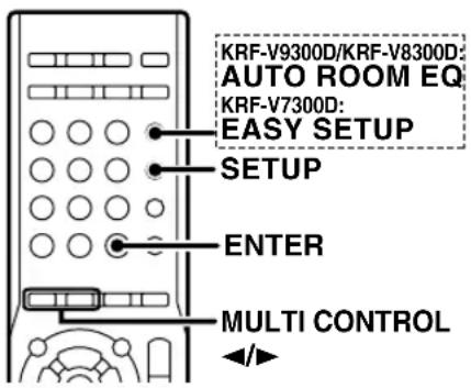 KENWOOD KRF-V8300 - Setup-Menü und seine Bedienungen - 1