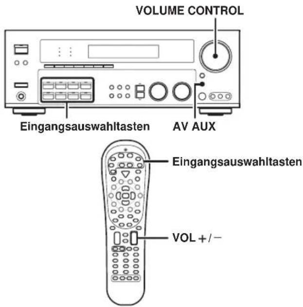 KENWOOD KRF-V8080D - Wiedergeben des Tons von einer Komponente - 1