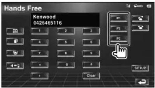 Hands Free Kenwood 0428465116 P1 P2 P3 Clear SETUP