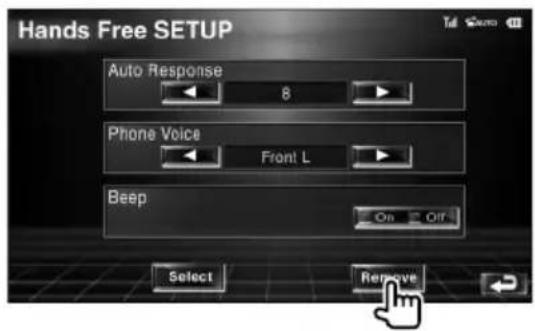 KENWOOD DDX7029 - Rufen Sie die Liste zum Löschen eines Telefons auf - 1