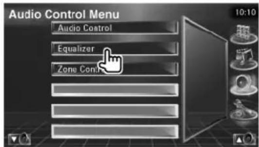 Audio Control Menu Audio Control Equalizer Zone Control