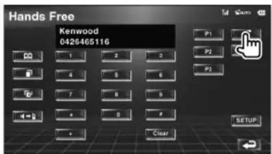 Hands Free Kenwood 0426465116 P1 P2 P3 SETUP Clear