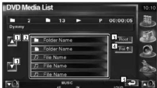DVD Media List Dymmy 2 13 P 00:00:05 Folder Name Folder Name File Name File Name File Name Root For ↑ MUSIC