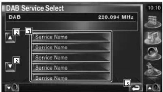 DAB Service Select DAB 220.094 MHz Service Name Service Name Service Name Service Name Service Name 10:10