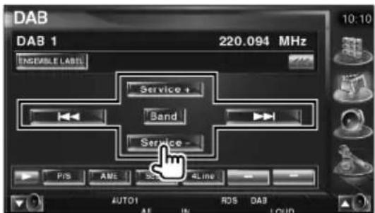 DAB DAB 1 220.094 MHz ENSEMBLE LABEL Service + Band Service - FIS AMI SCA 4Line AUTO1 ROS DAB LOUD 10:10