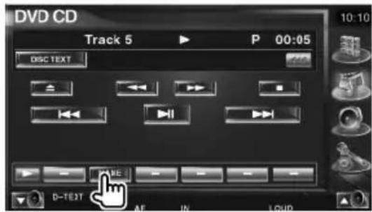 DVD CD Track 5 P 00:05 DISC TEXT D-TEST AF IN LOUD