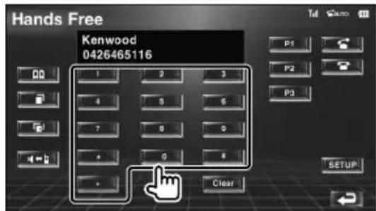 Hands Free Kenwood 0426465116 P1 P2 P3 Clear SETUP